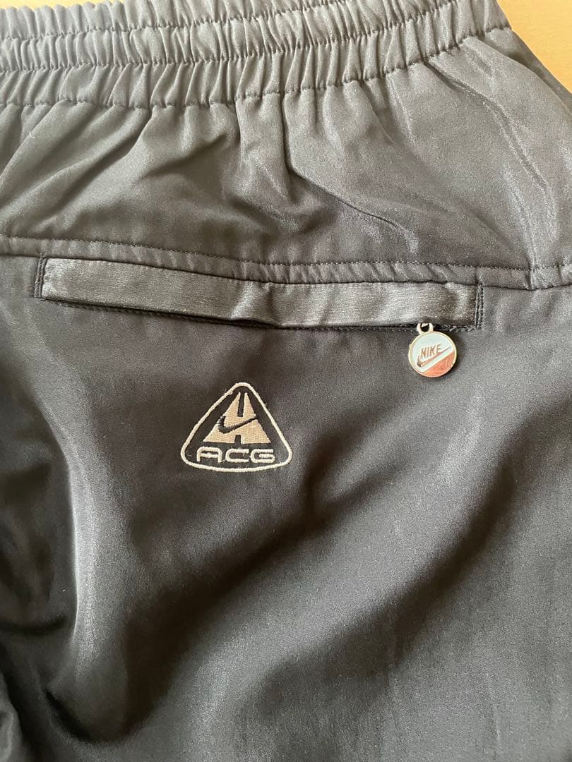 90s NIKE ACG ナイキ　ワイドナイロンパンツ　Y2K 黒ブラック　L