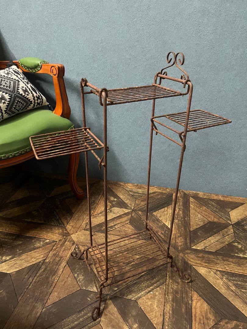 アイアン 鉄製ラック 昭和レトロ ビンテージ ヴィンテージ ガーデン