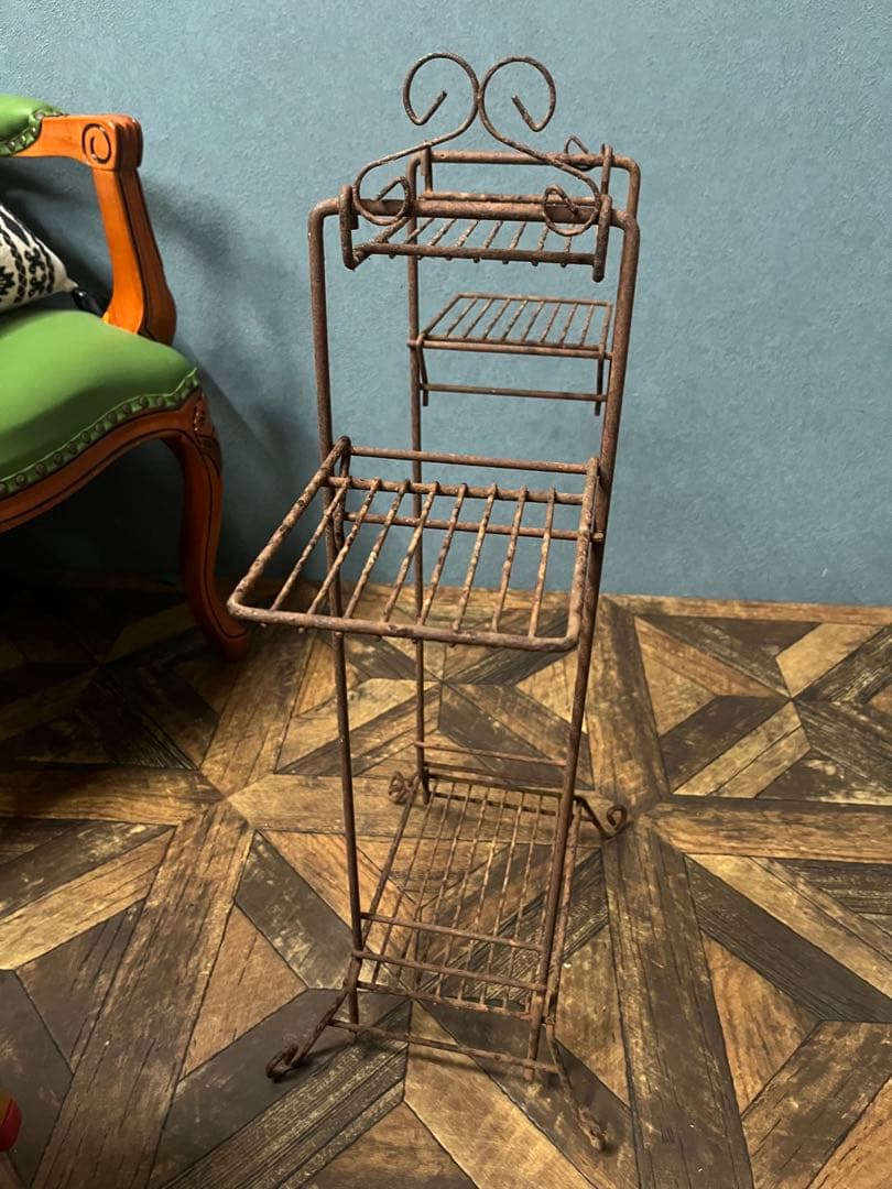 アイアン 鉄製ラック 昭和レトロ ビンテージ ヴィンテージ ガーデン