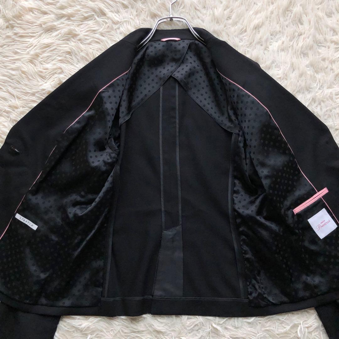 【近年 極美品 ３点セット 】エヌラインプレシャス　スーツ　黒　L ストレッチ