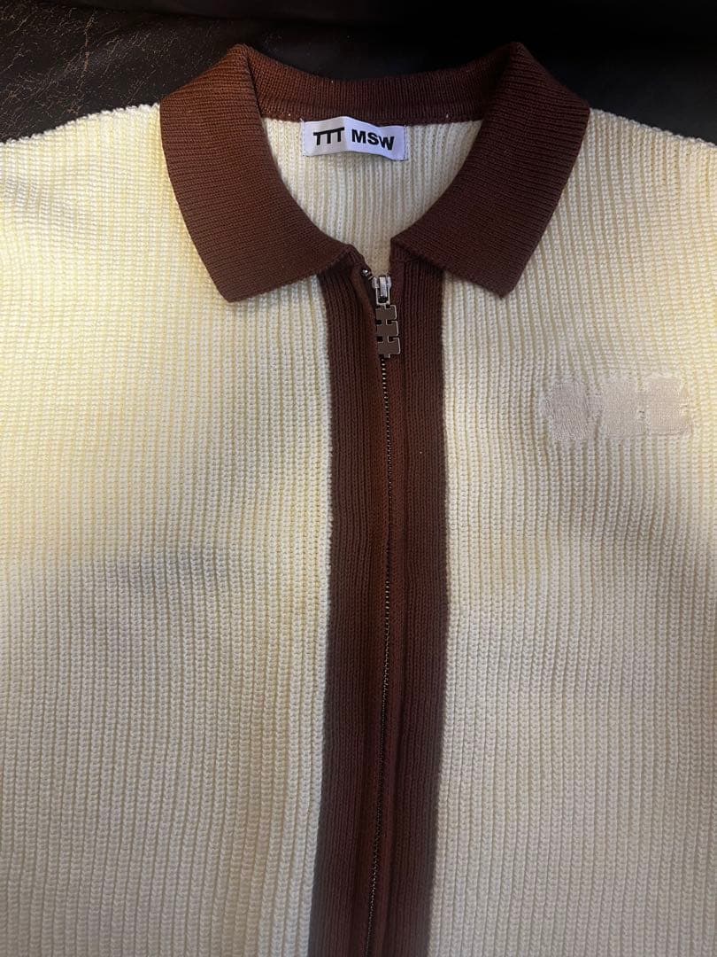 トップス ttt msw zip up cardigan yellow