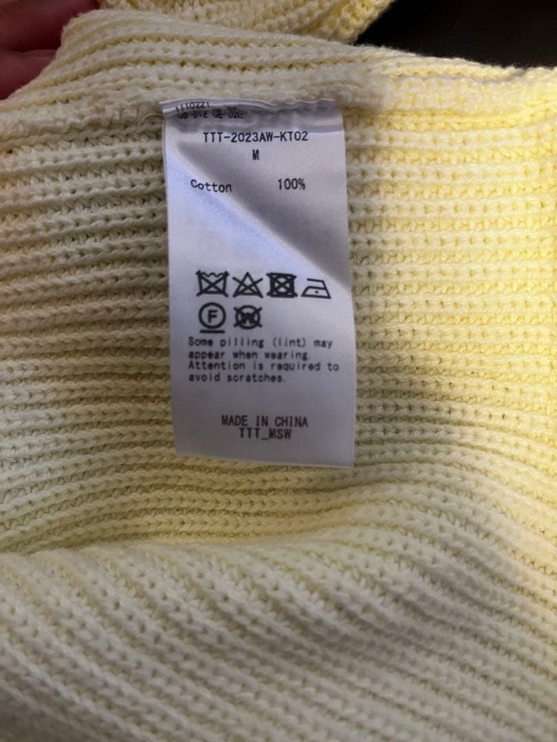 トップス ttt msw zip up cardigan yellow