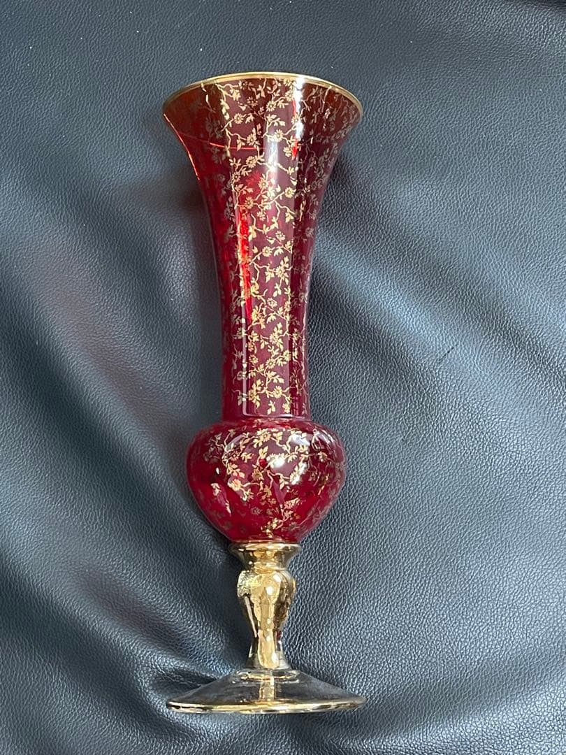 沖縄琉球ガラス　金色模様品