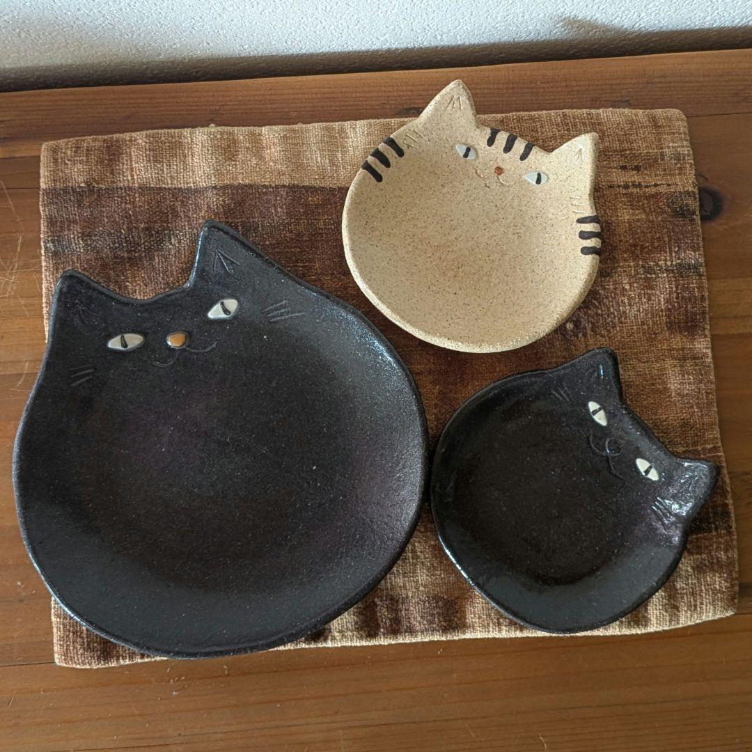 最終価格…陶芸家　作家　猫プレート