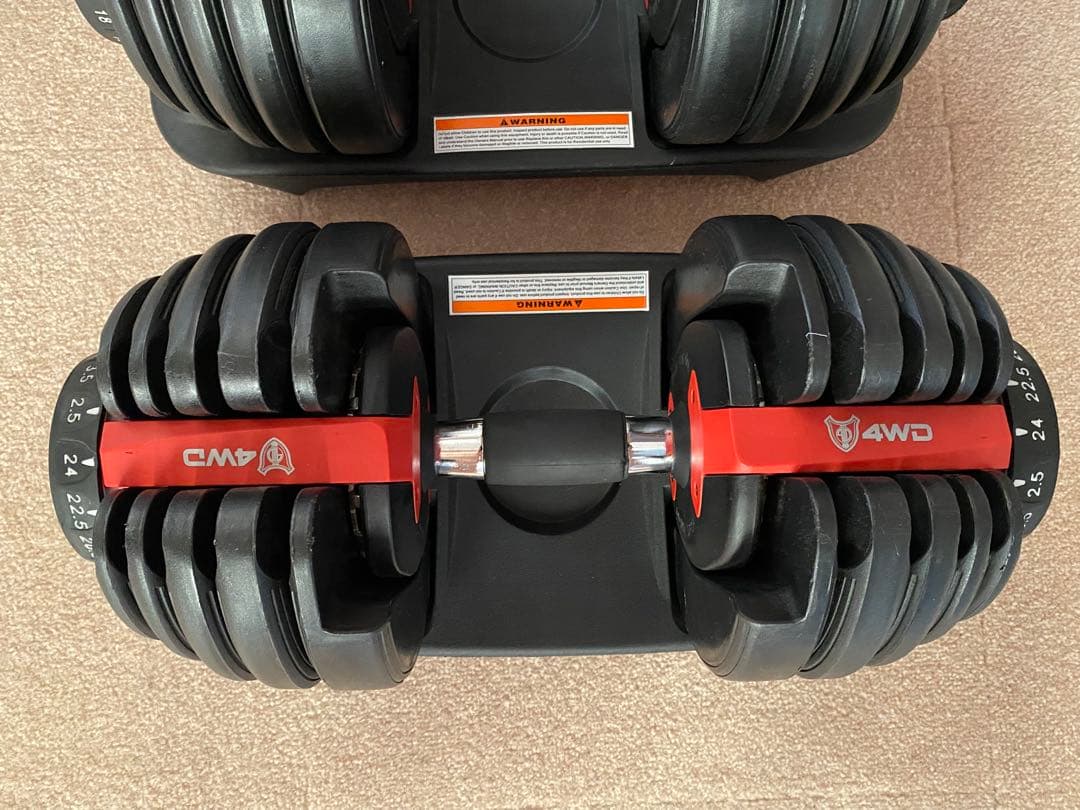 可変式ダンベル 4WD 2.5kg-24kg 1個②
