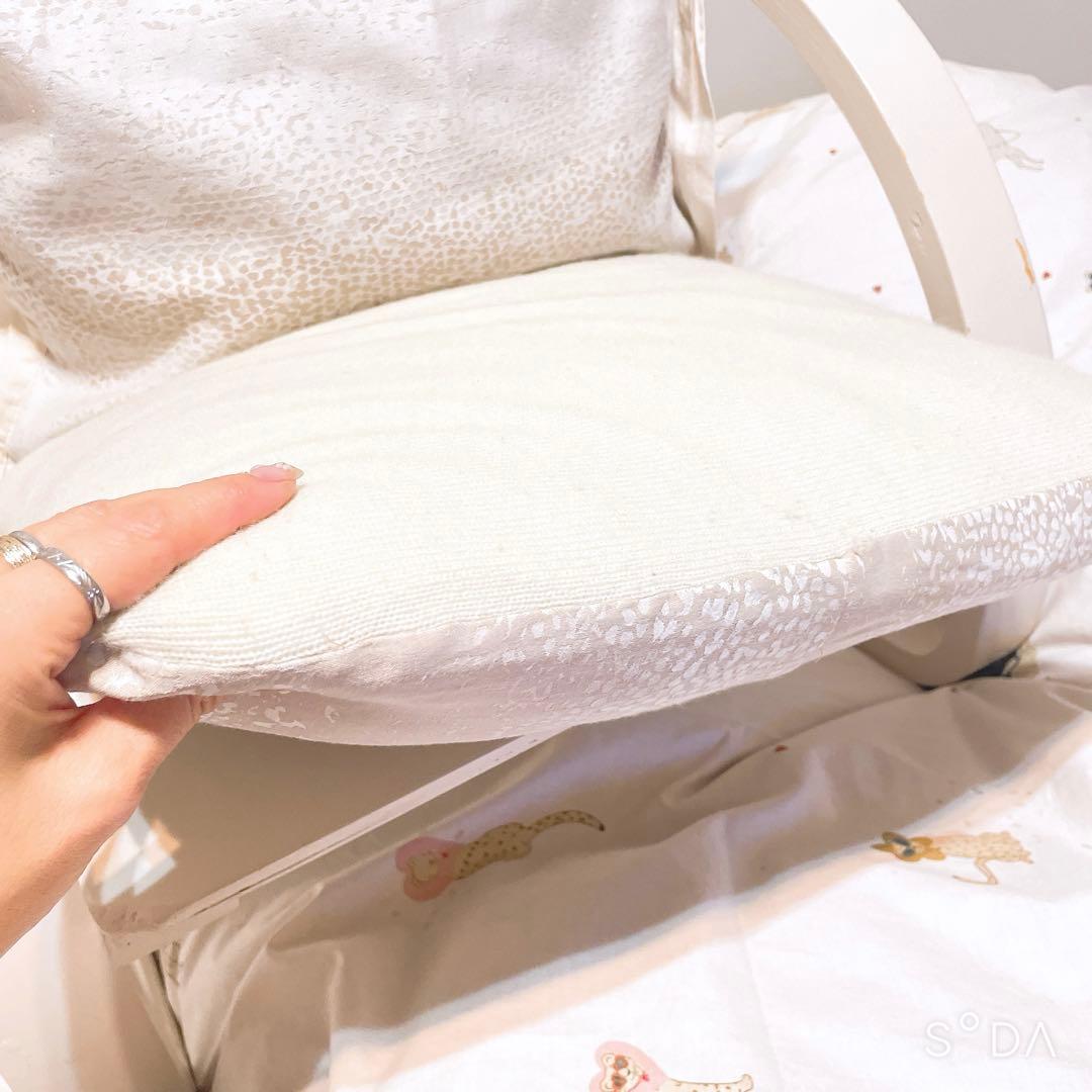 wood 座椅子　カシミアクッションカバー付き　ZARA