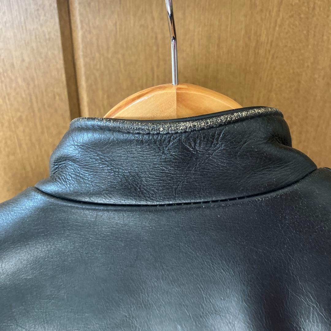 Schott ブラックレザーライダースジャケット