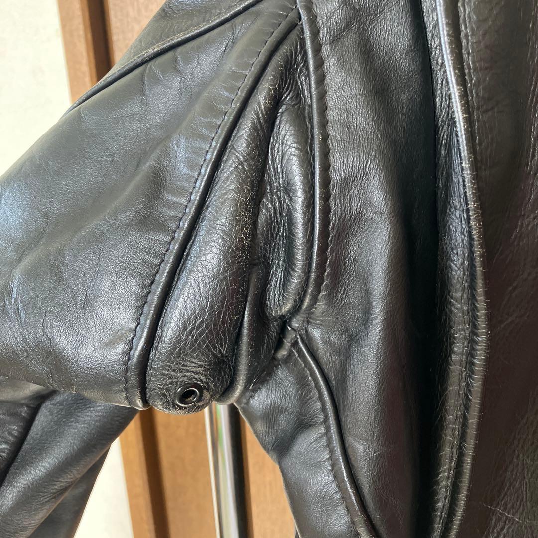 Schott ブラックレザーライダースジャケット