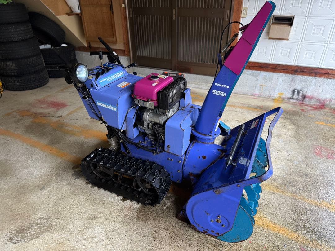 「新潟県長岡発」コマツ除雪機KSS10SDH 10馬力除雪幅80cm動作確認済み