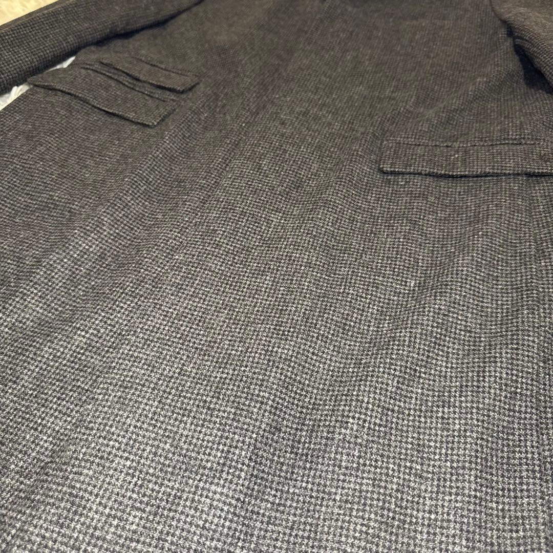 ☆【美品】FRED PERRY グレンチェック ロングコート M タータン裏地☆