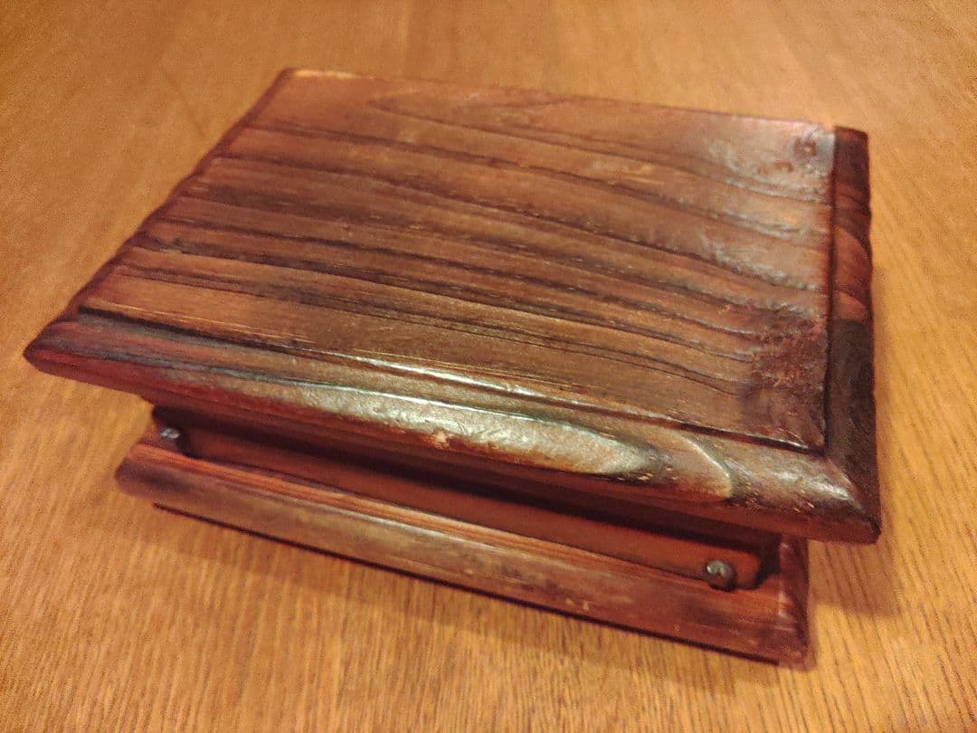 希少　宝箱　木彫　木箱　木製　彫刻 帆船　アンティーク　ヴィンテージ　レトロ