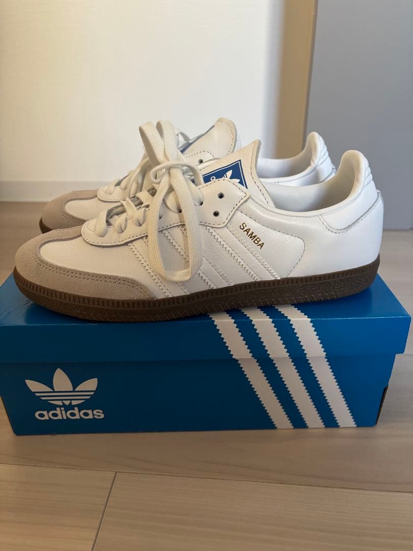 adidas samba ホワイト/グレー スニーカー
