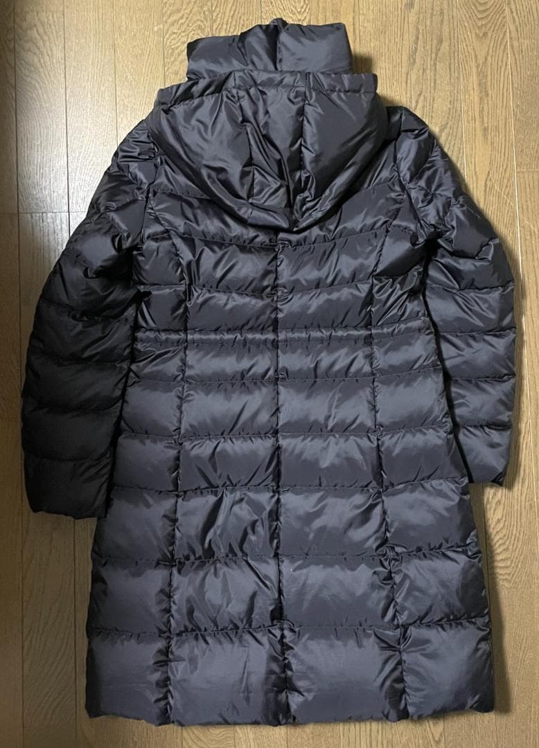 ★美品★23区シレータフタ ロングダウンコート ダークネイビー サイズ36