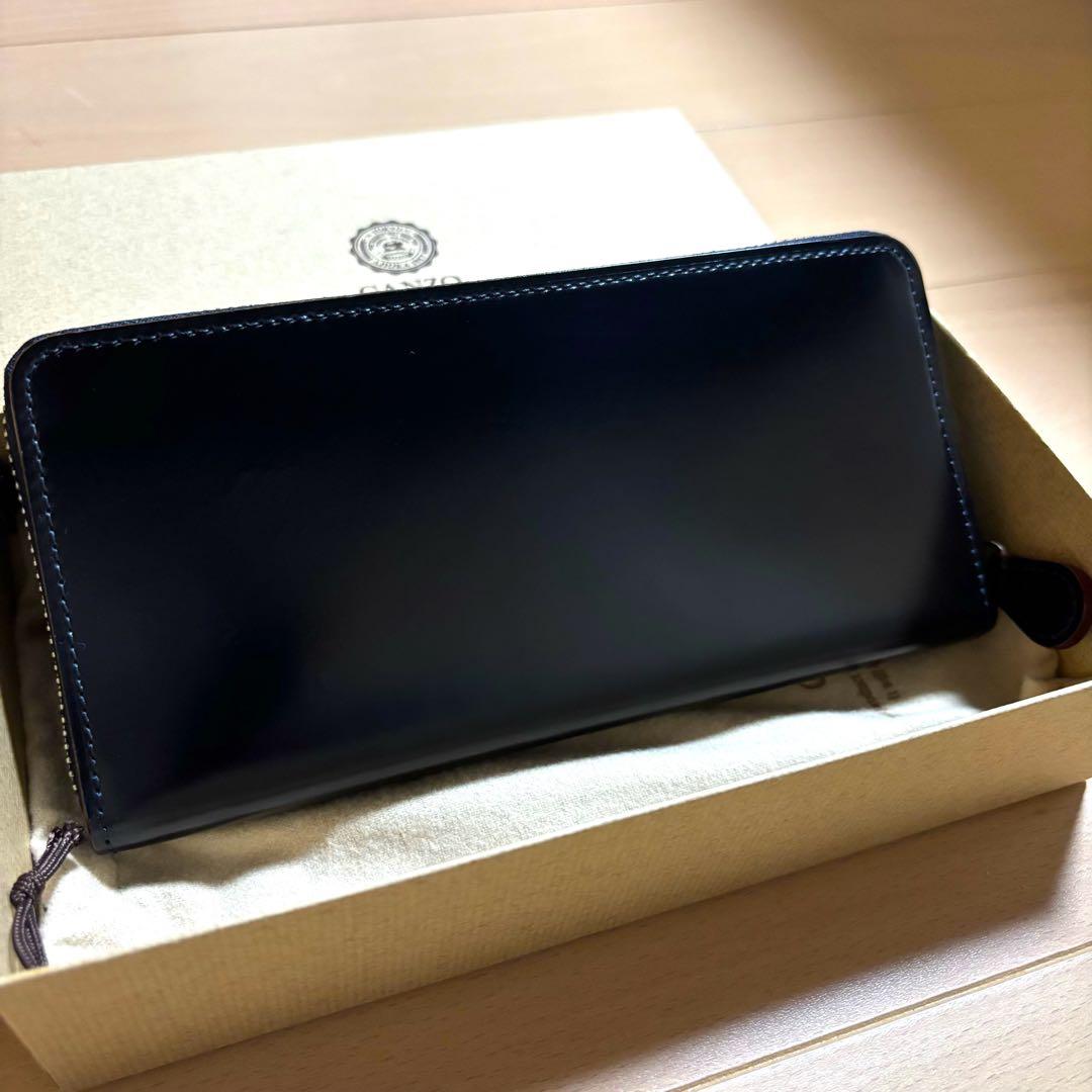 超激レア　ガンゾ　ganzo コードバン　長財布　ラウンドジップ　黒　完売品