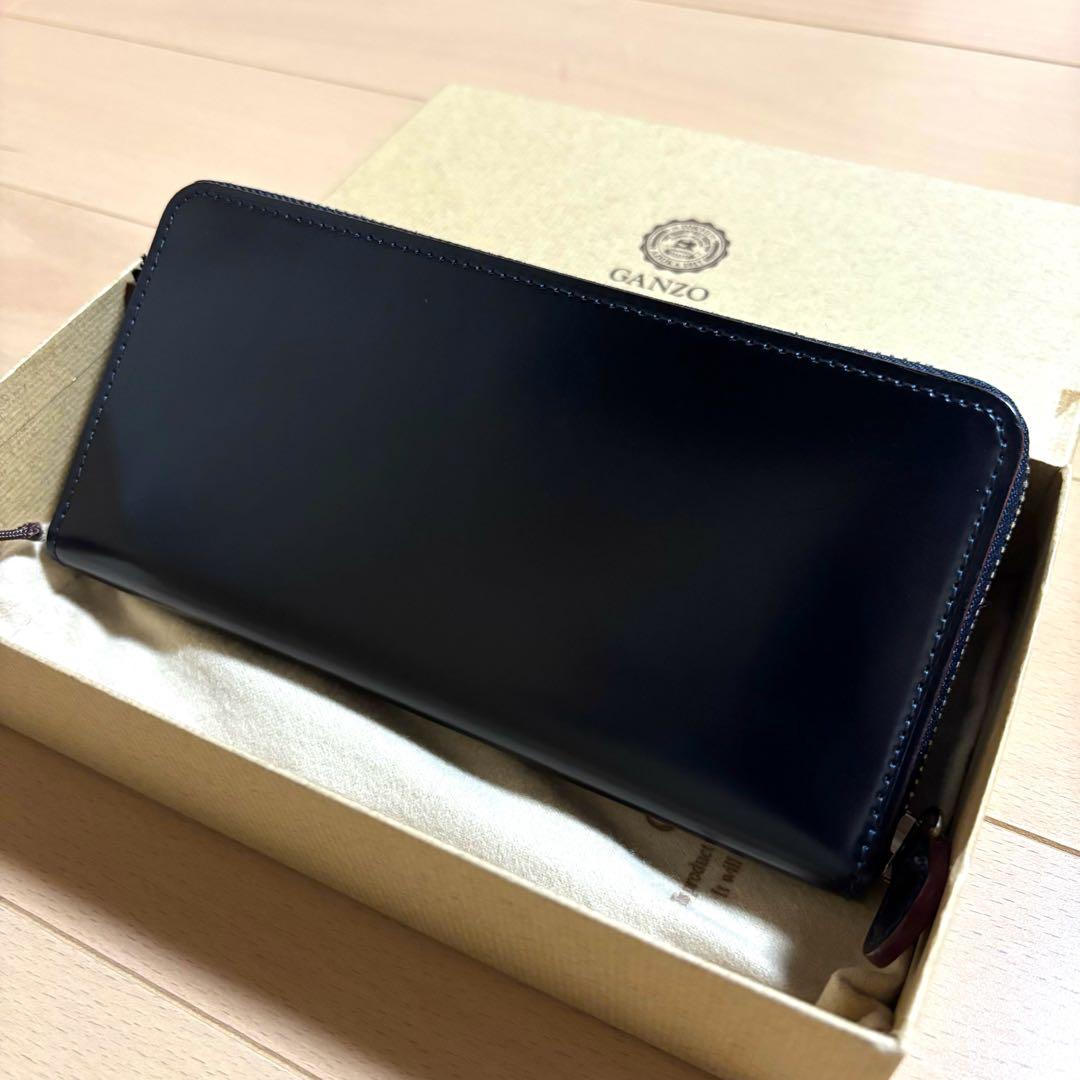 超激レア　ガンゾ　ganzo コードバン　長財布　ラウンドジップ　黒　完売品