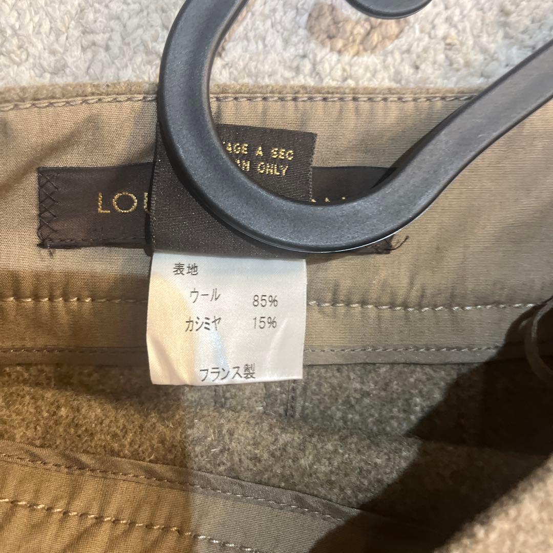 試着のみ　ルイヴィトン　ウールカシミヤ　スカート　カーキ　34
