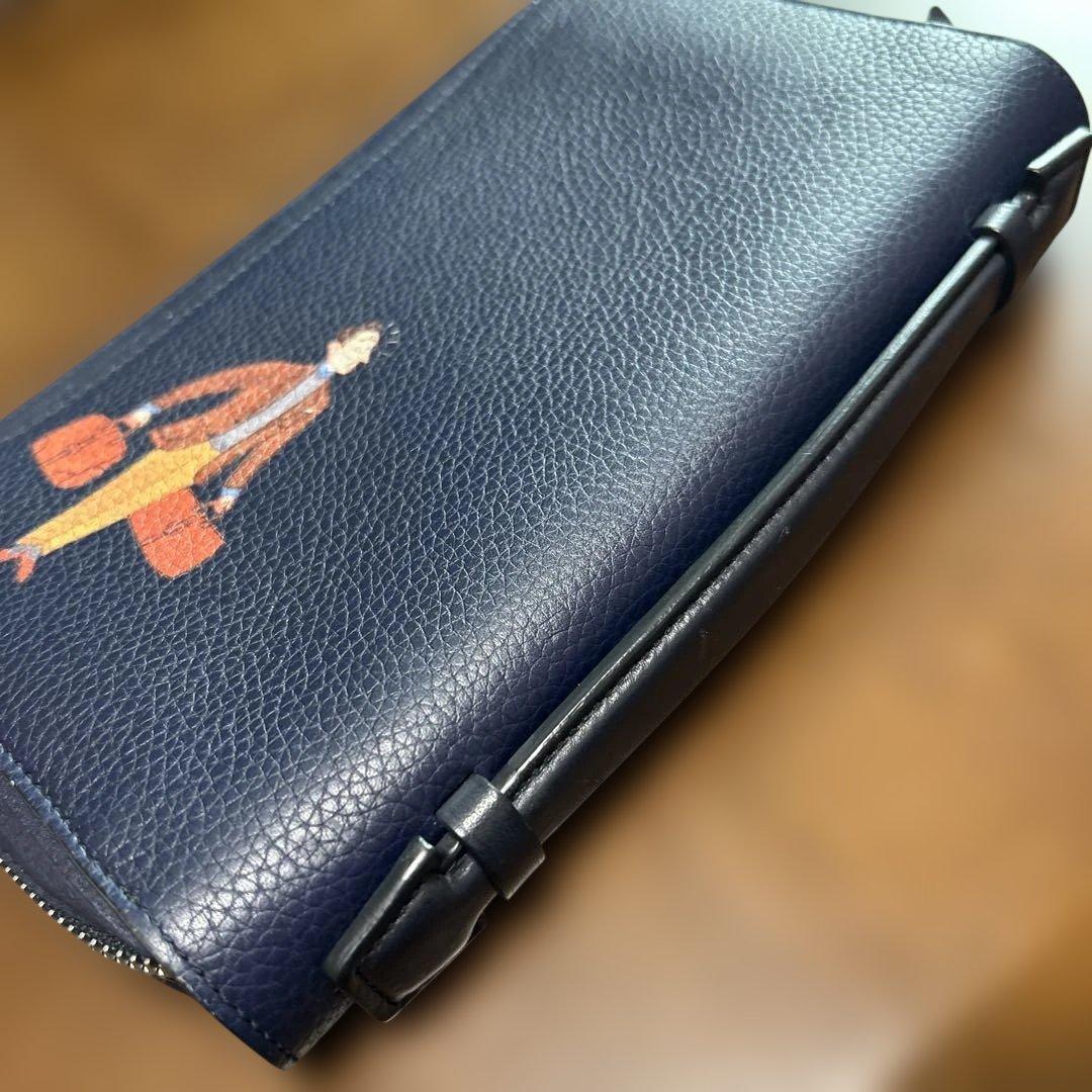 dunhill ダンヒル ボストンブルドッグ オーガナイザー 財布 紺色 レザー