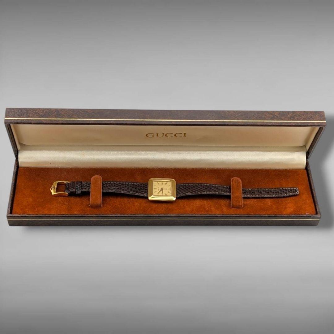 【ケース付】グッチ オールドグッチ スクエア ローマン 純正ベルト 不動