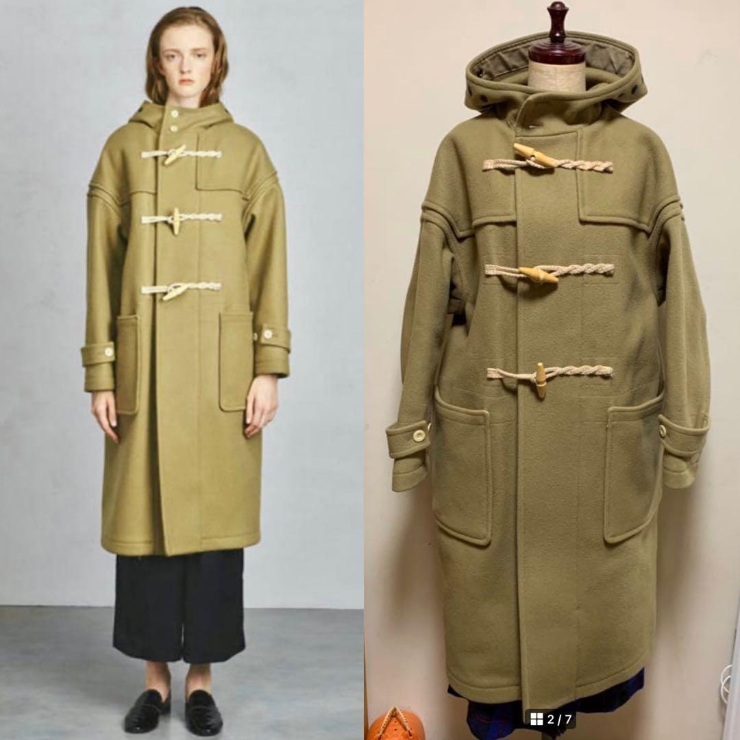 HYKE ビッグシルエット、ロング丈ダッフルコートサイズ1