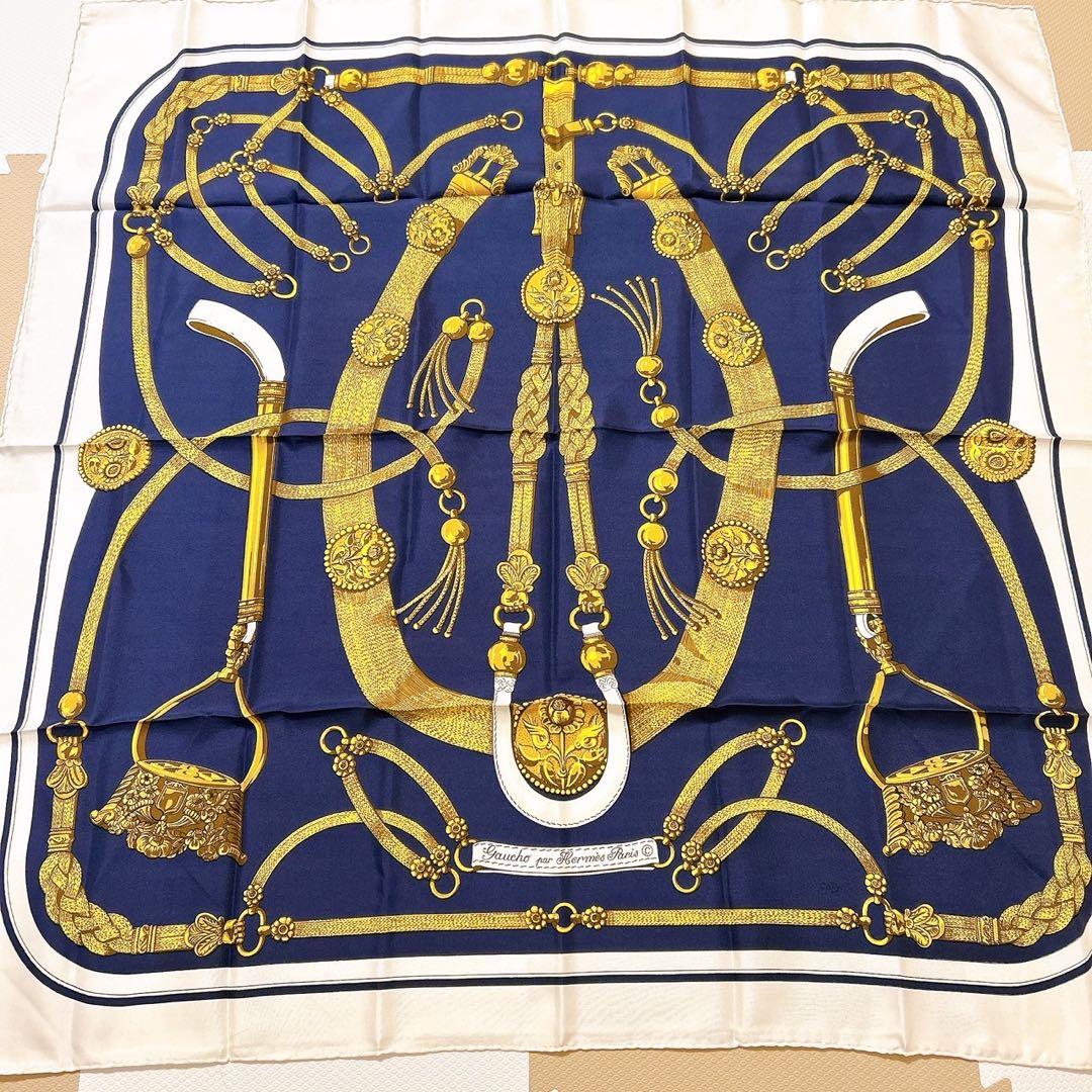 【美品】エルメス スカーフ カレ90 シルク