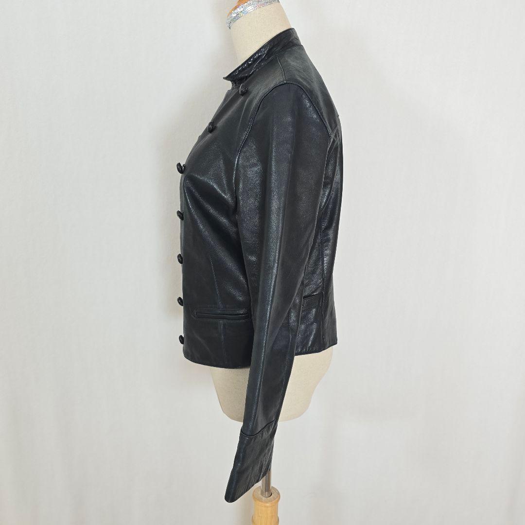 agnes b. SPECIAL レザーライダース ダブル 黒 M相当