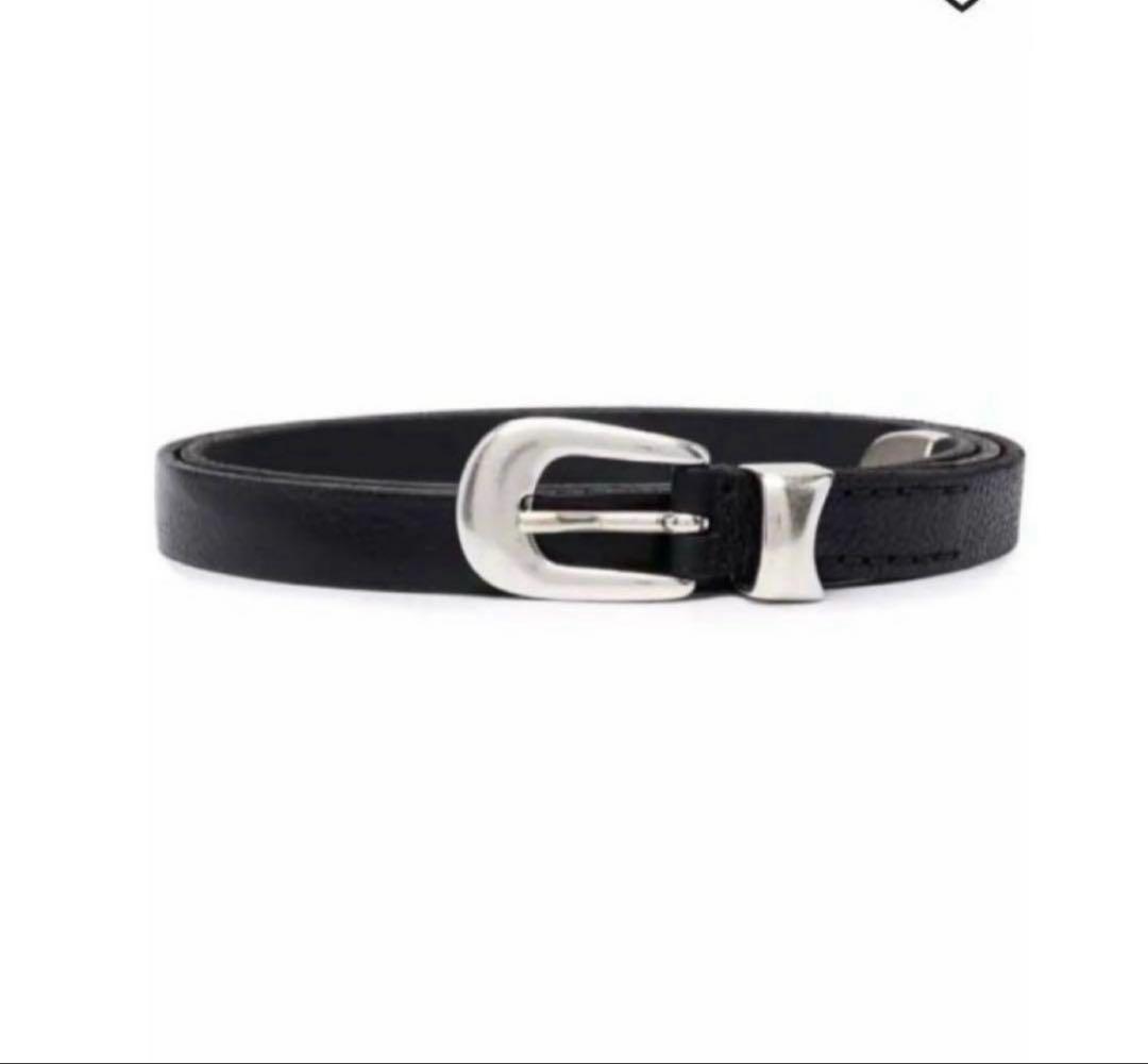 OUR LEGACY ブラックレザー ベルト 70