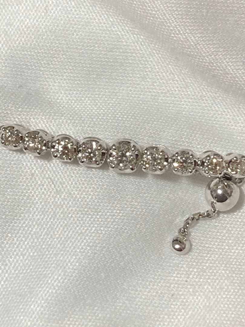 K18WG ダイヤモンド チェーンリング QVC ダイヤモンド