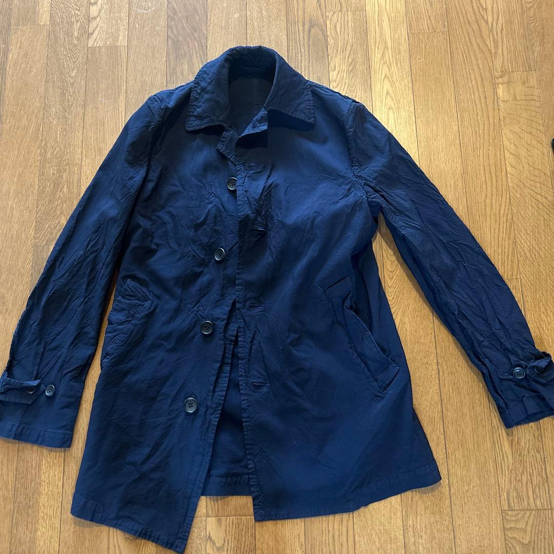 COMME des GARÇONS HOMME トレンチコート　ネイビー