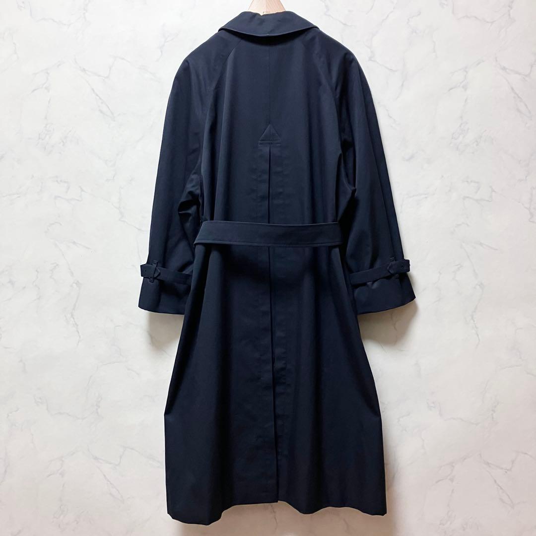 バーバリー ステンカラーコート ネイビー 10 L ベルト