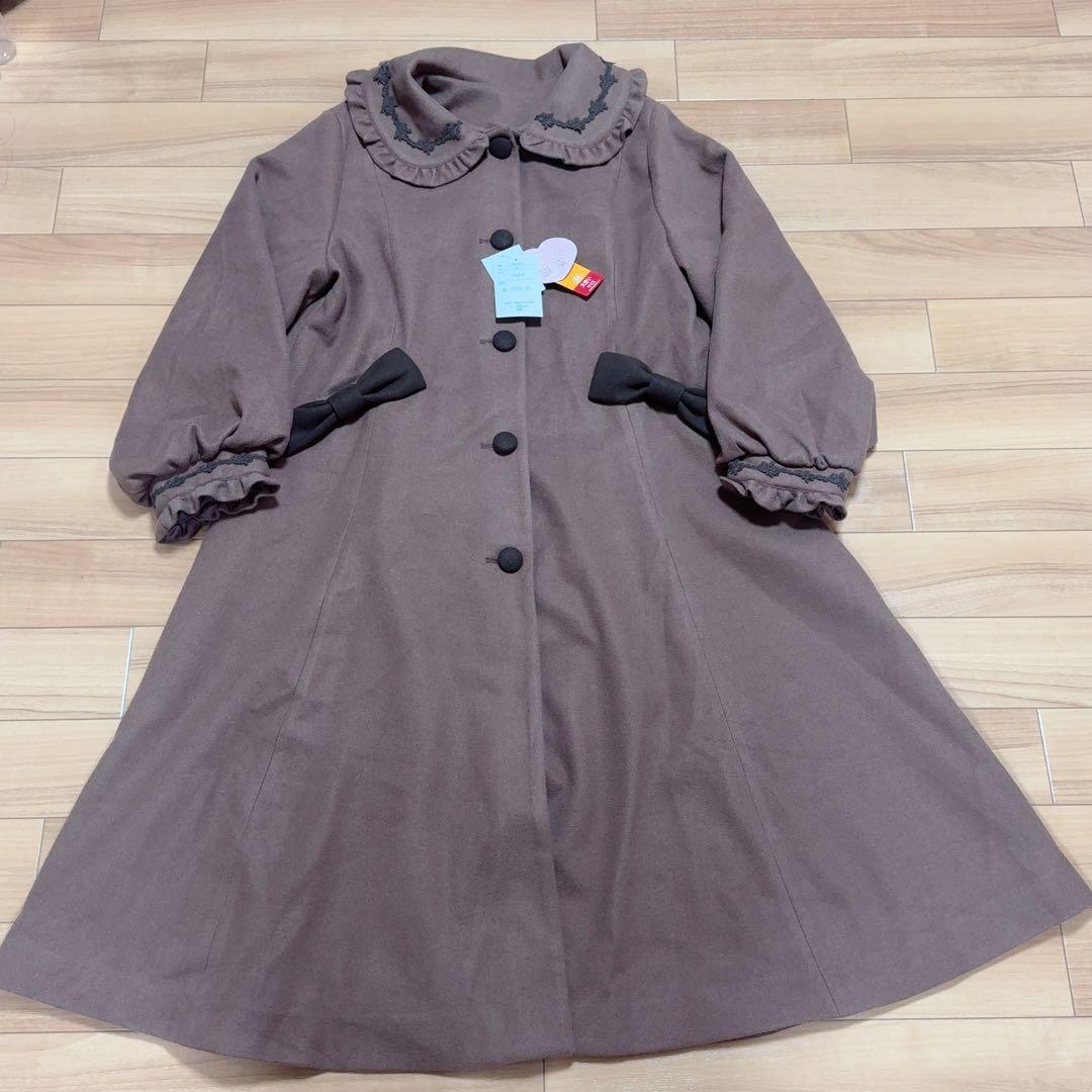 青木美沙子 しまむら コート ブラウン 3L