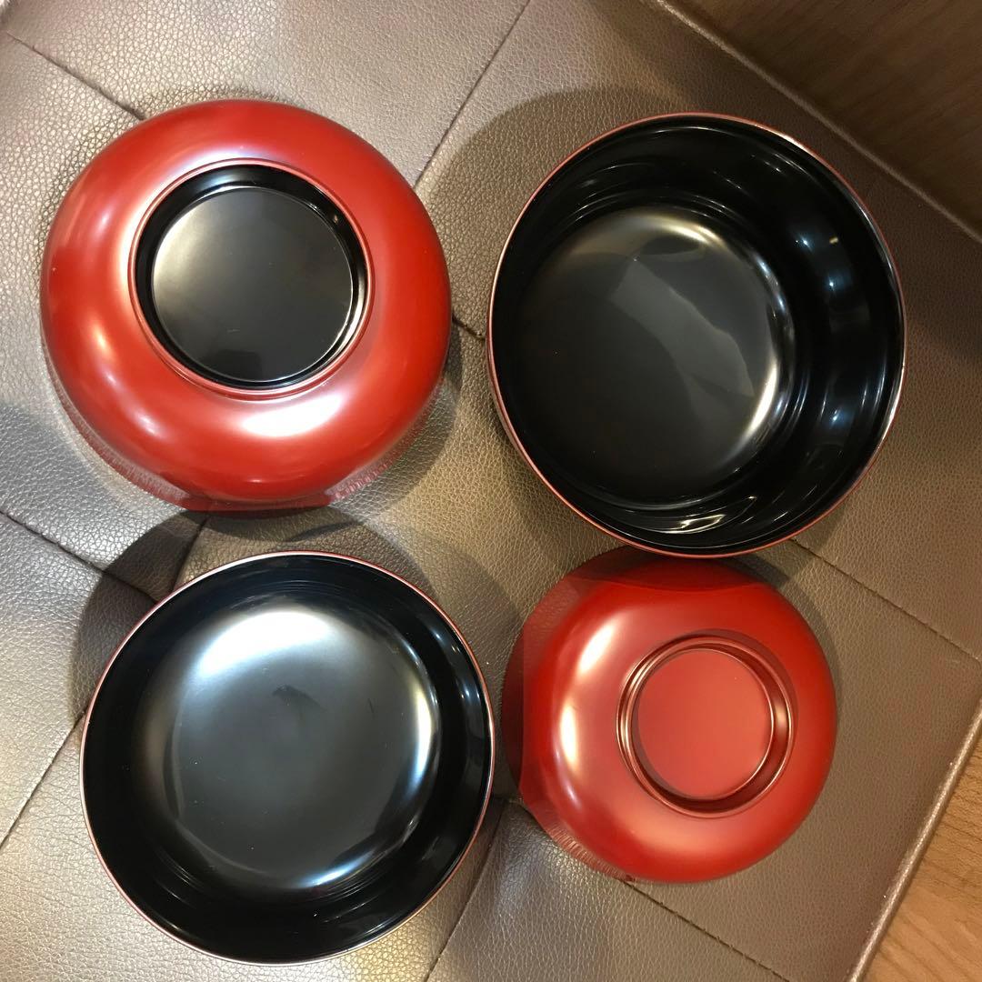 越前　本漆　煮物椀　5脚SET