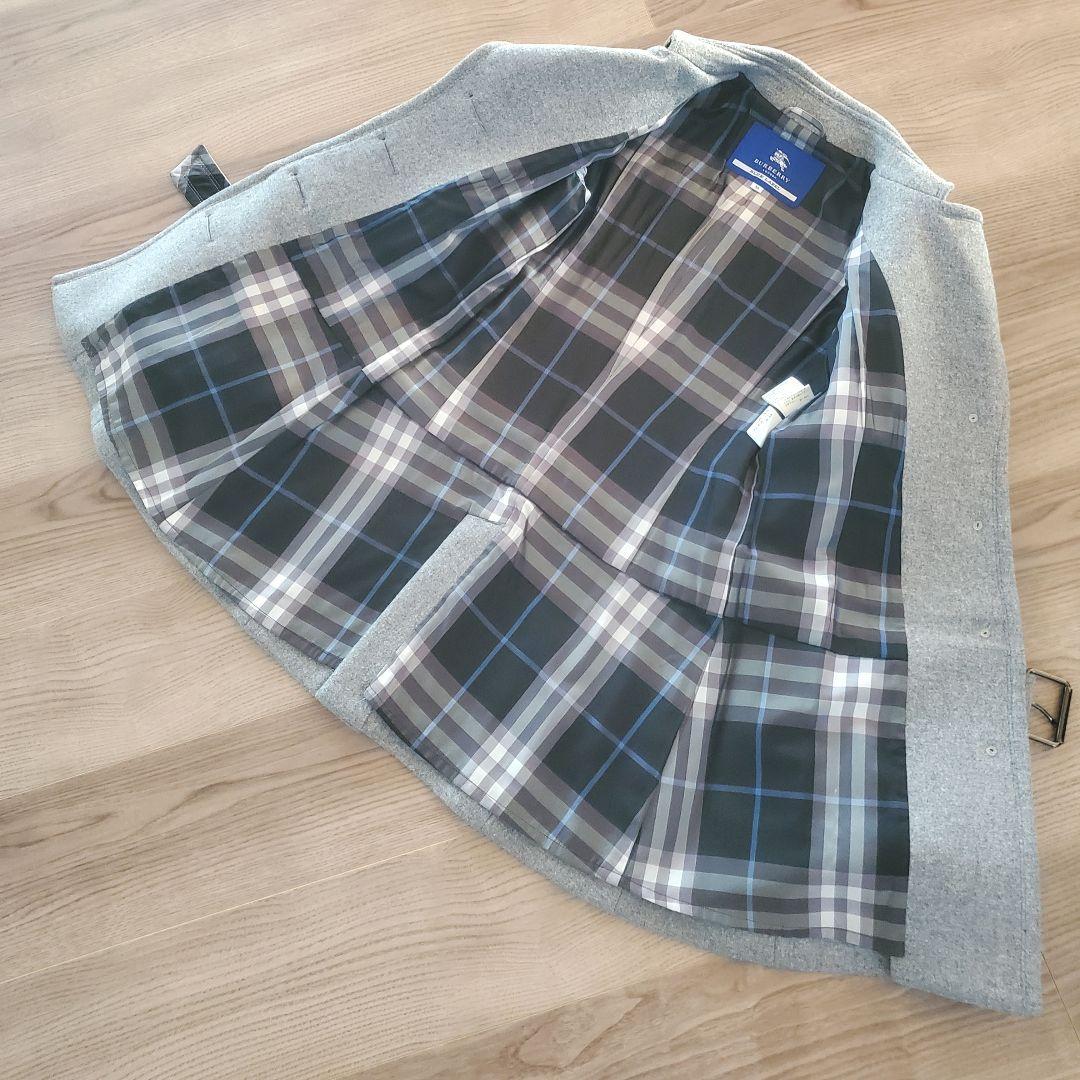 BURBERRY BLUELABEL 冬コート 上品シルエット アンゴラ混合 M
