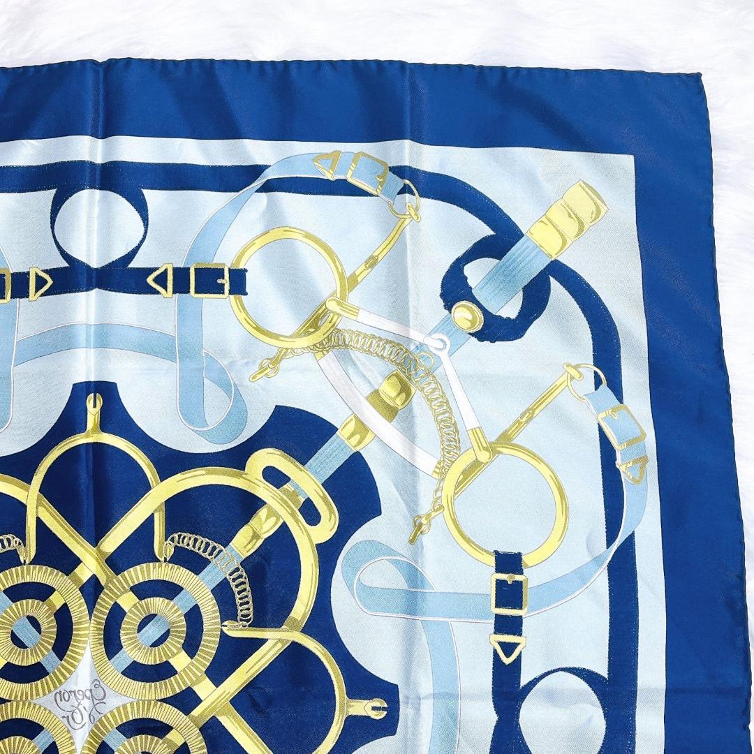 エルメス HERMES カレ90 Eperon D'or 黄金の拍車 スカーフ