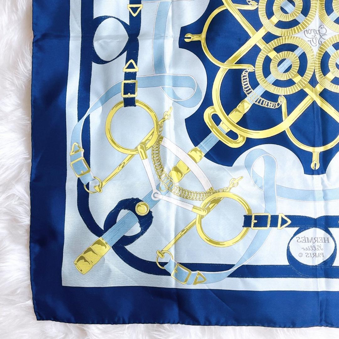 エルメス HERMES カレ90 Eperon D'or 黄金の拍車 スカーフ