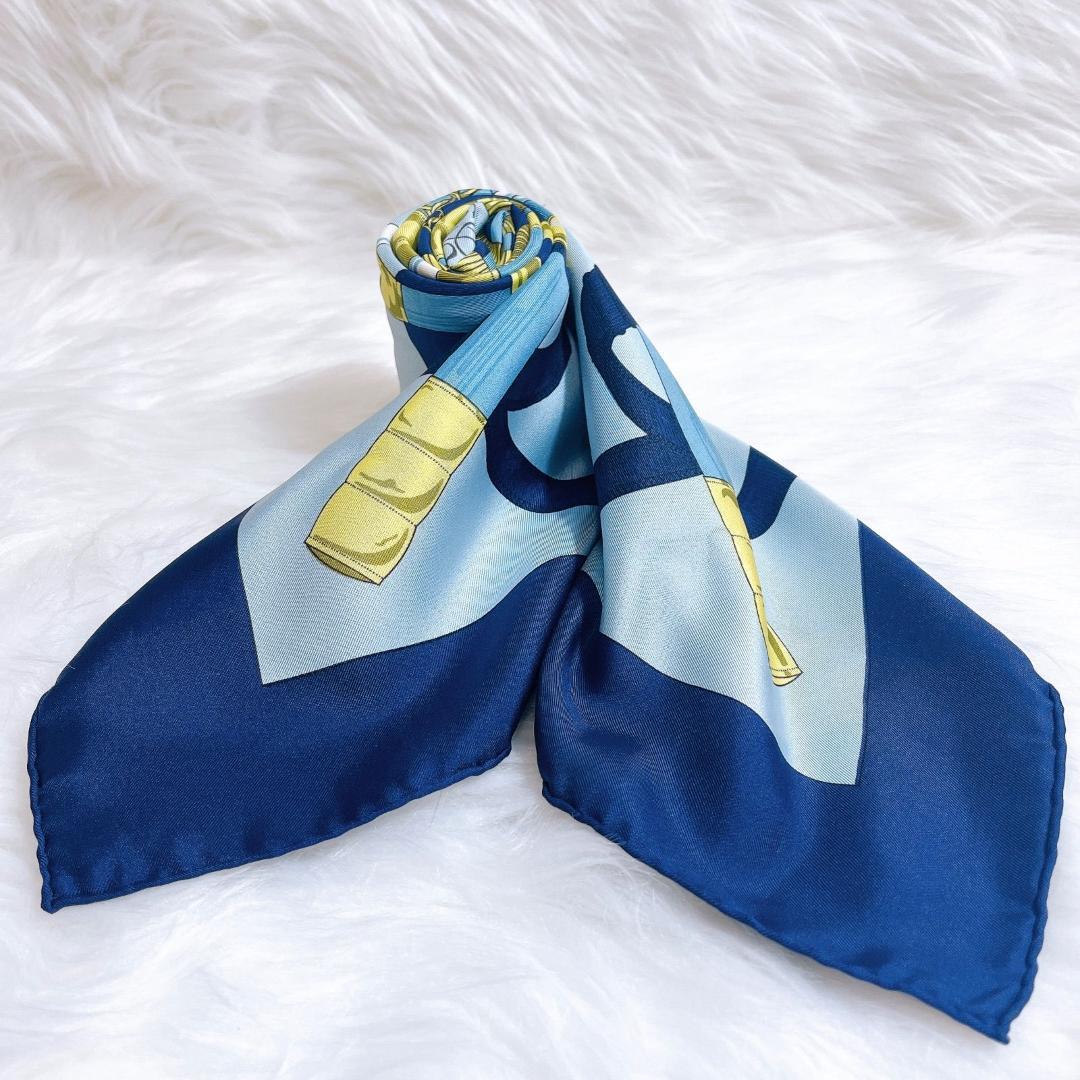 エルメス HERMES カレ90 Eperon D'or 黄金の拍車 スカーフ