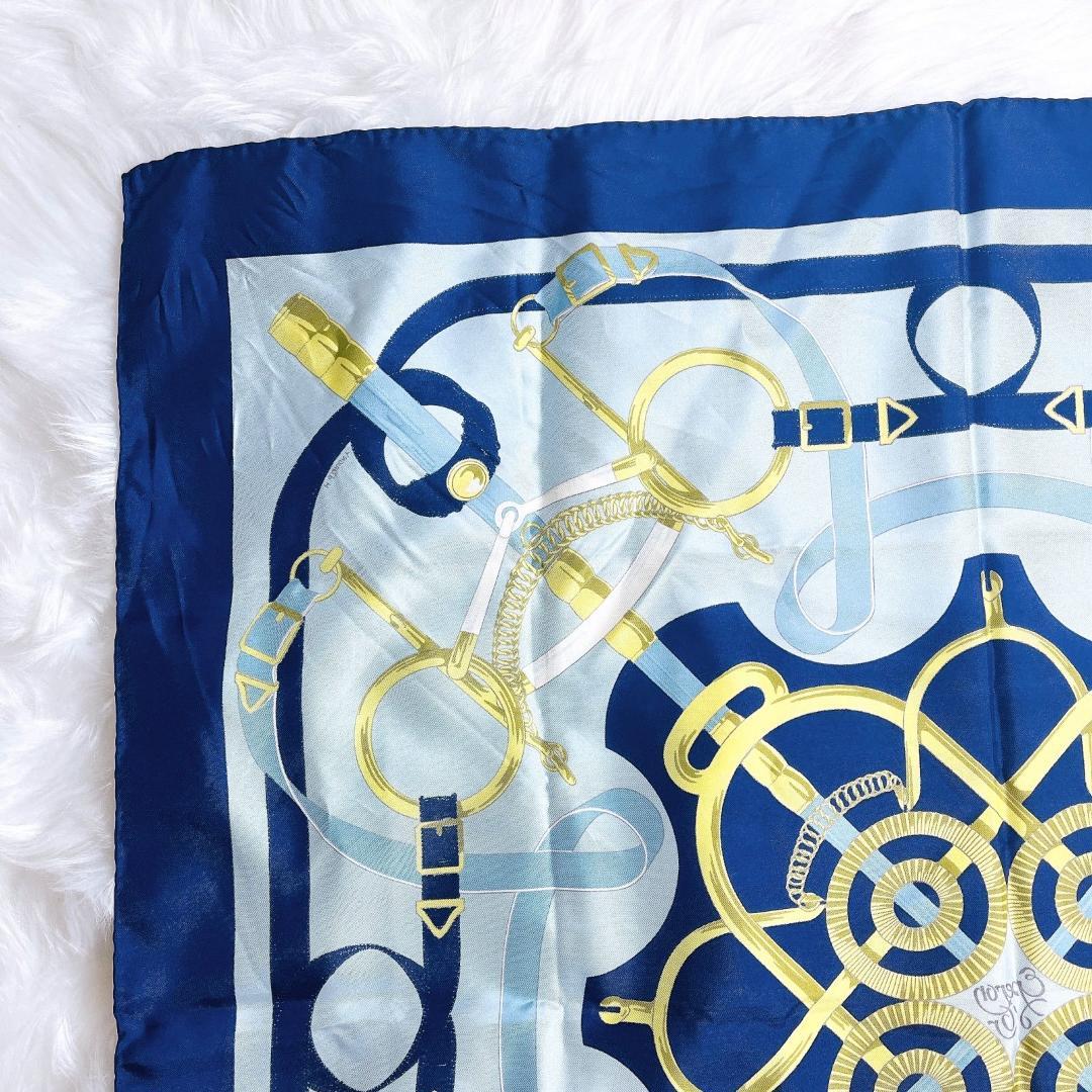 エルメス HERMES カレ90 Eperon D'or 黄金の拍車 スカーフ