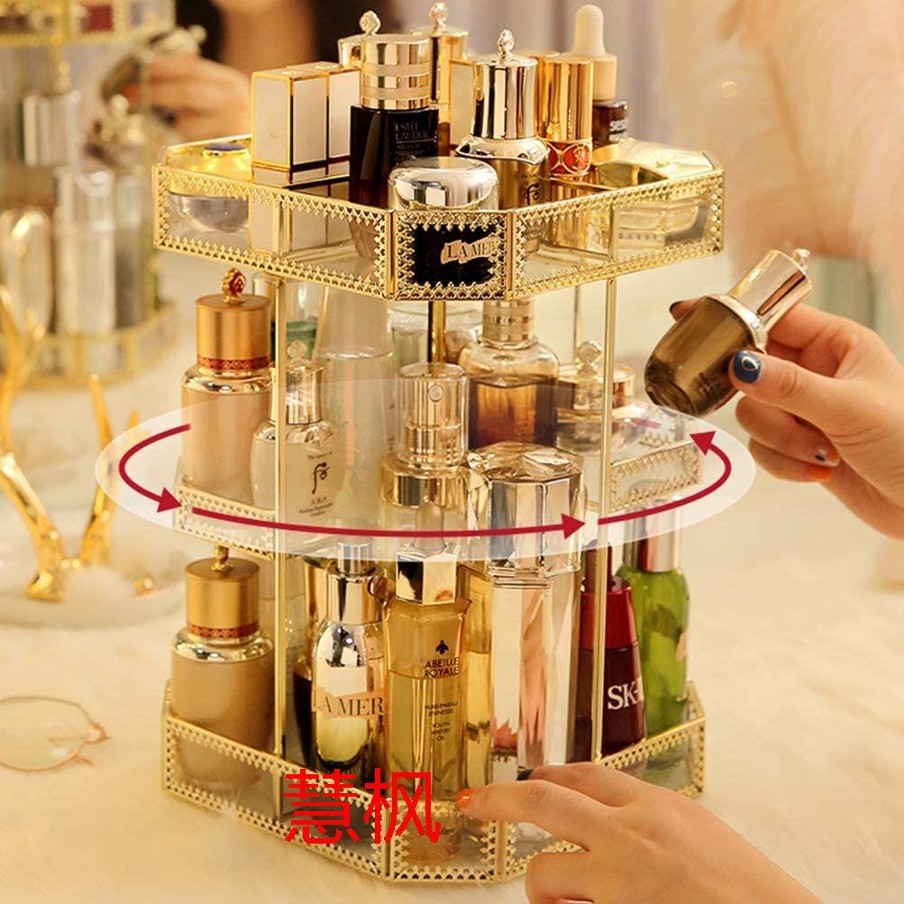 おしゃれ 回転 ３６０度回転式 透明化粧品ケース コスメ収納 大容量 化粧品V