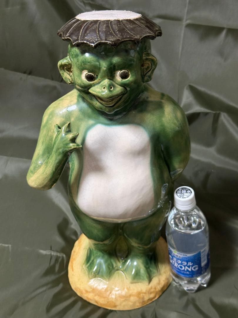 河童(カッパ)陶器置物　ビッグサイズ48㎝