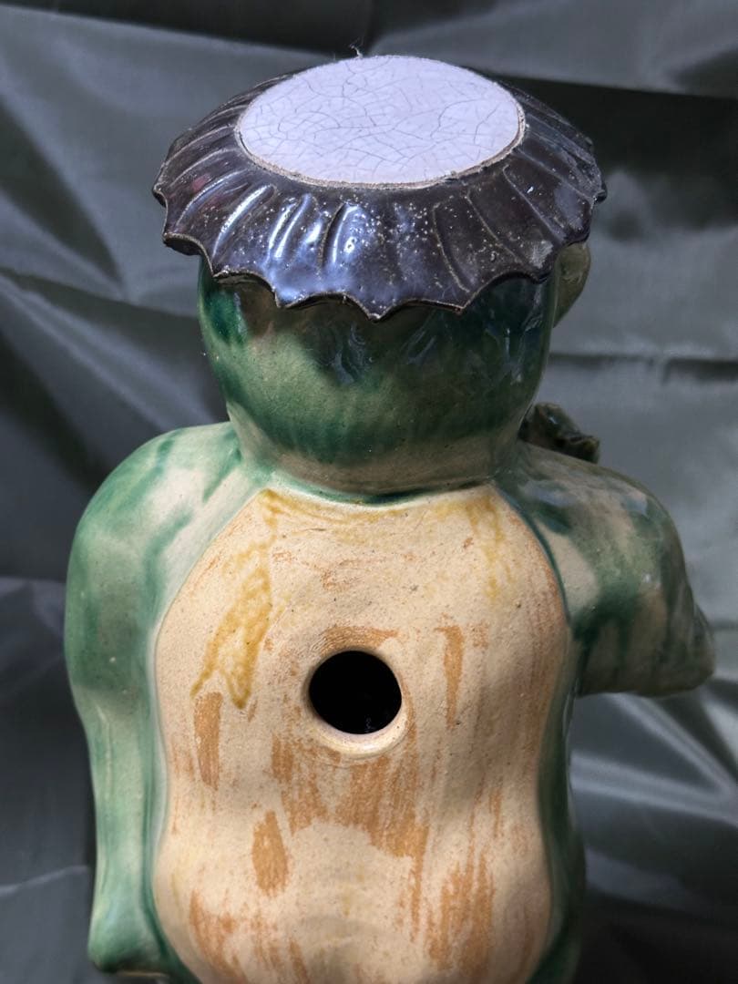 河童(カッパ)陶器置物　ビッグサイズ48㎝