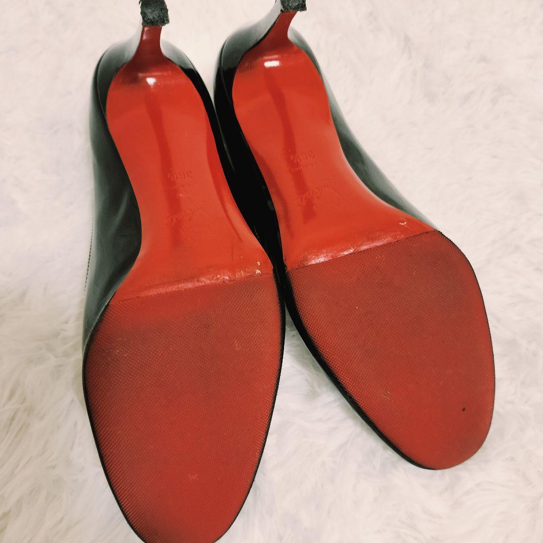 美品 クリスチャンルブタン ハイヒール パンプス ブラック エナメル 23.5