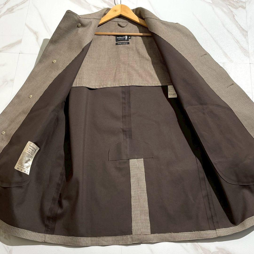 Mackintosh ダンケルド ゴム引きコート ステンカラー カーキ系 L相当