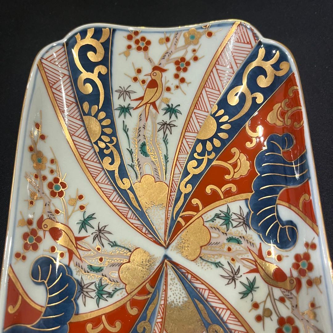 W*1様 林九郎窯 色絵金彩 鳥文様 長皿｜有田焼・古伊万里風・和食器 5枚 セ