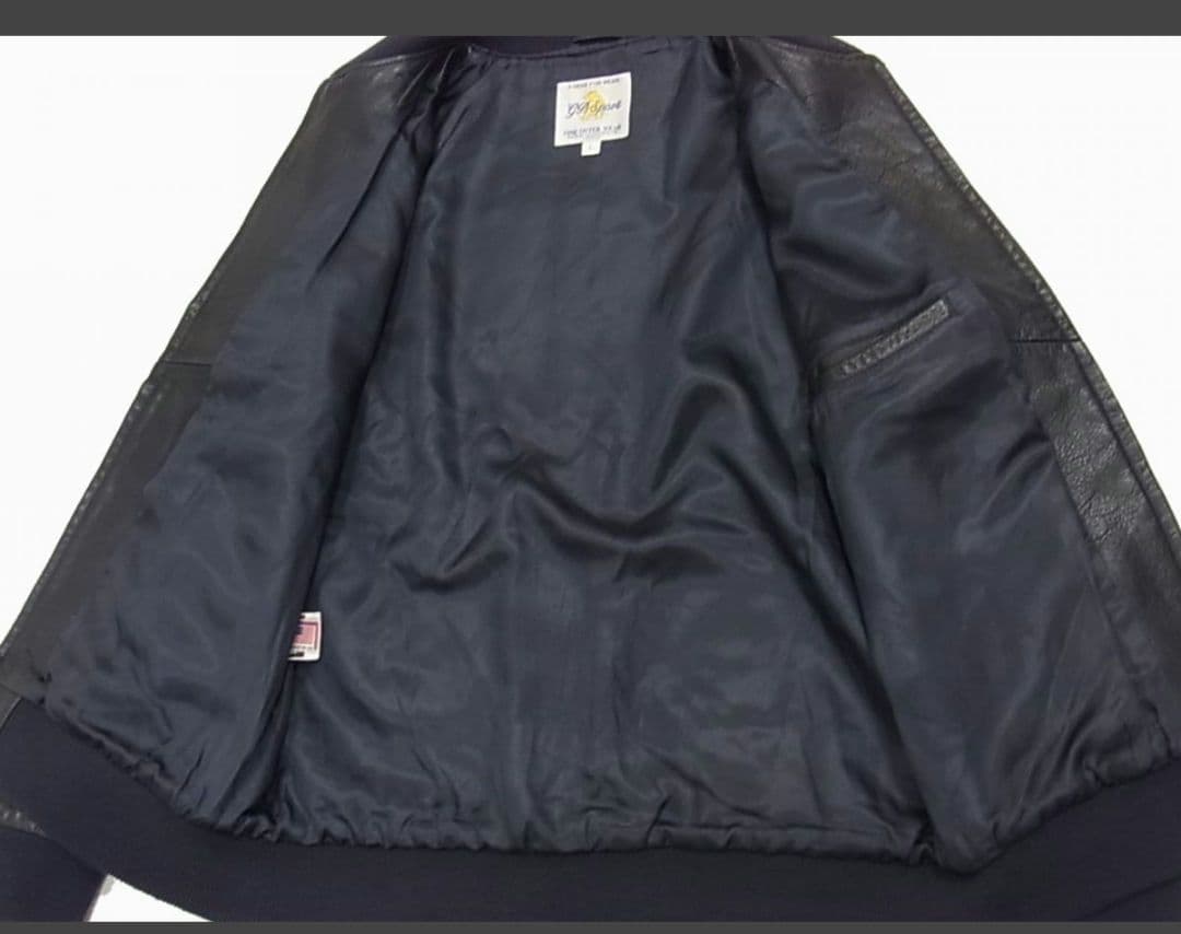 G.B. Sport ダークネイビー レザー ジャケット L