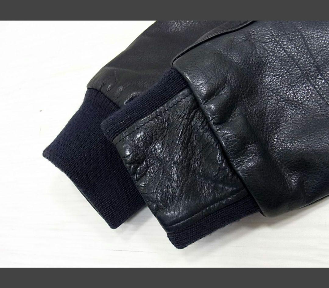 G.B. Sport ダークネイビー レザー ジャケット L