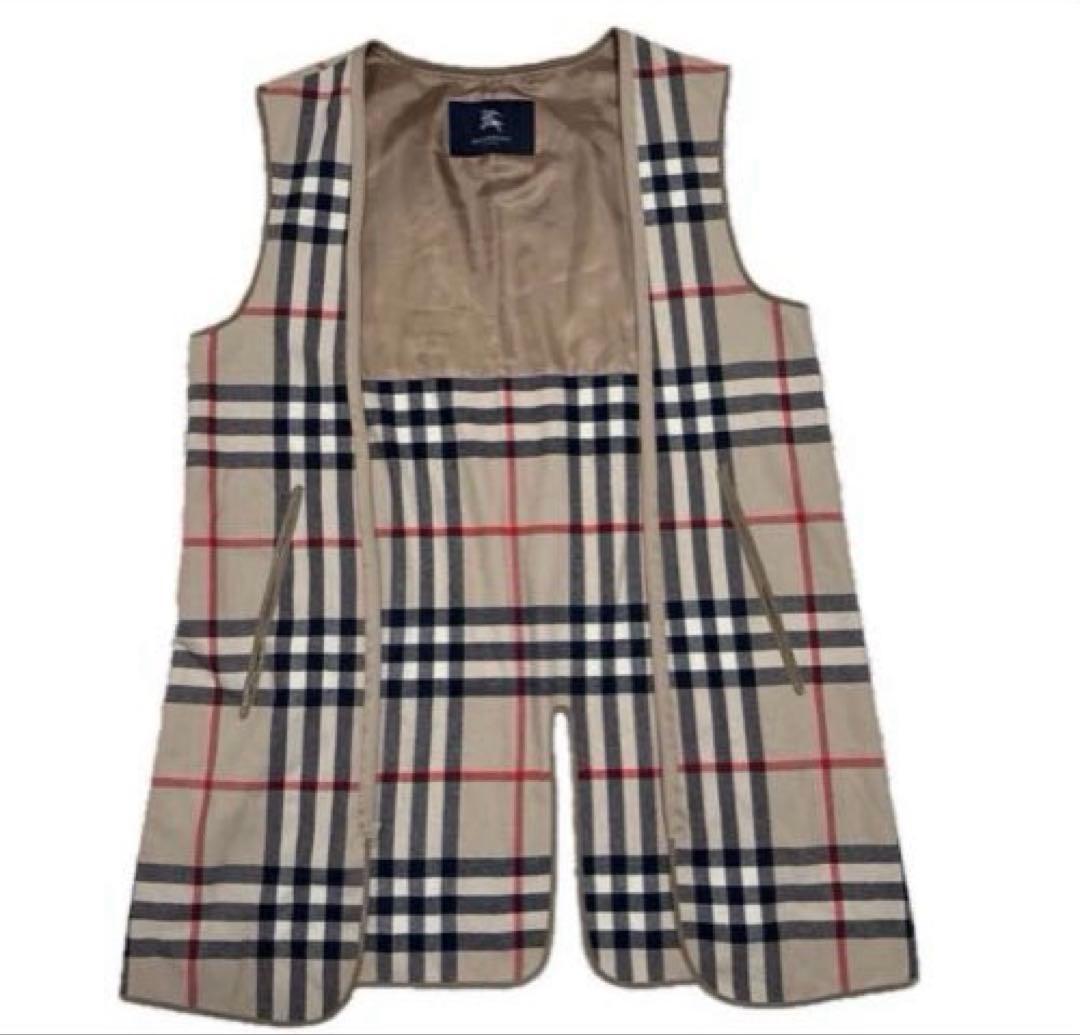 未使用級　バーバリーロンドン ステンカラーコート 羊毛 カシミヤ メガチェック