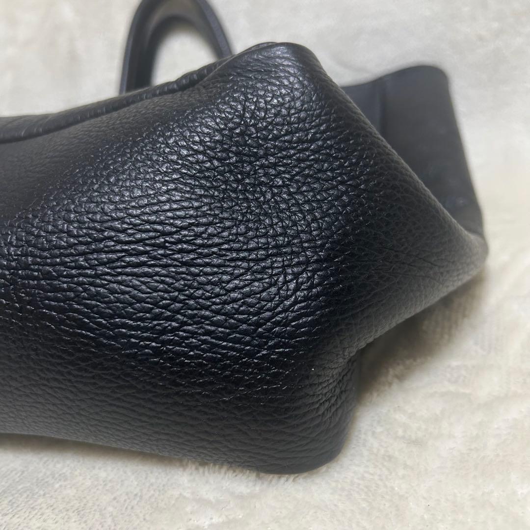 ヤングアンドオルセン レザートートバッグ 黒 ブラック