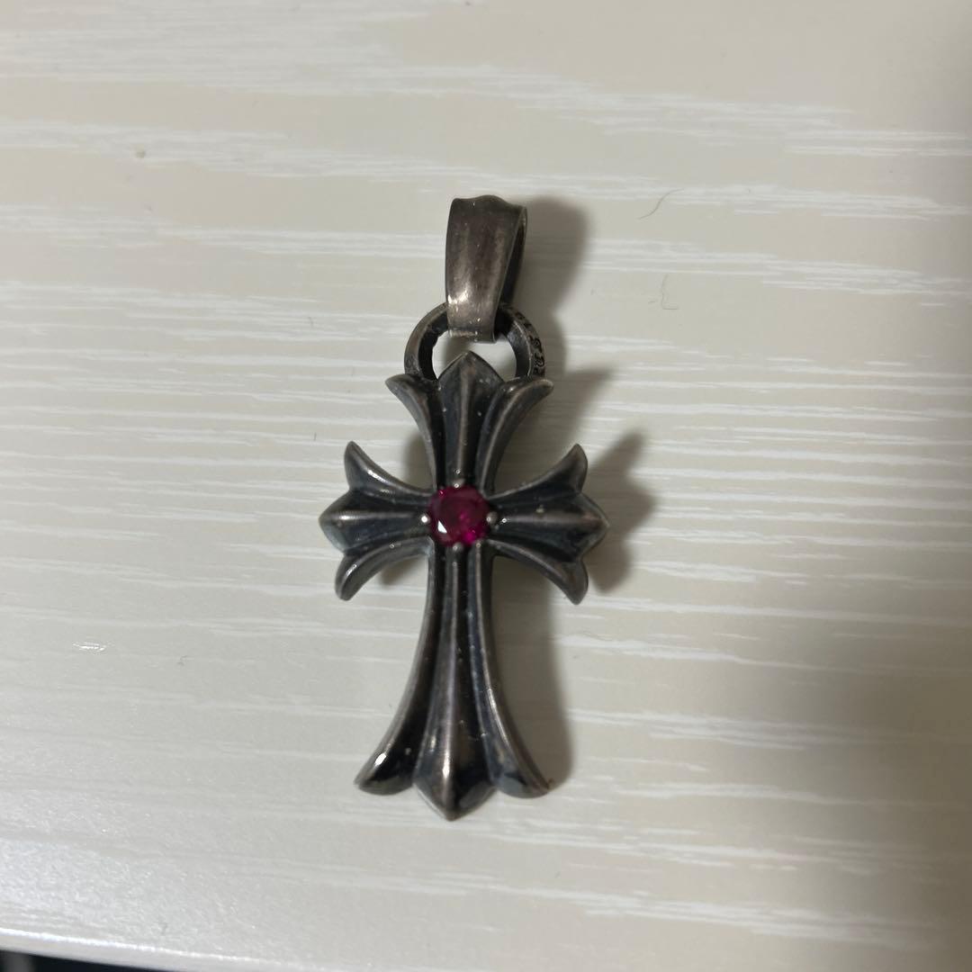 クロス　ペンダント　ネックレス　クロム　ジルコニア