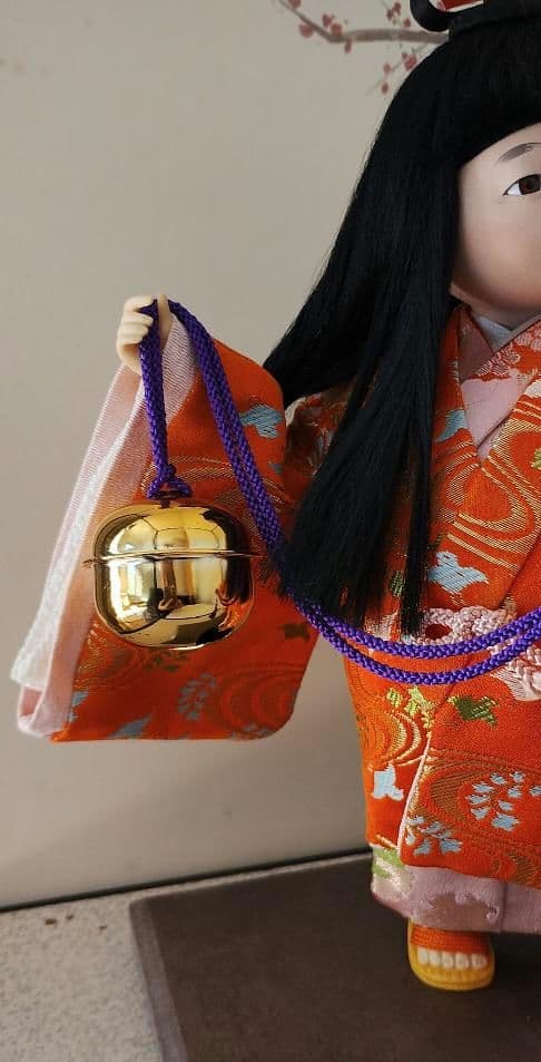 日本人形「福鈴」ガラスケース入り　市松人形　わらべ人形　雛人形　8号