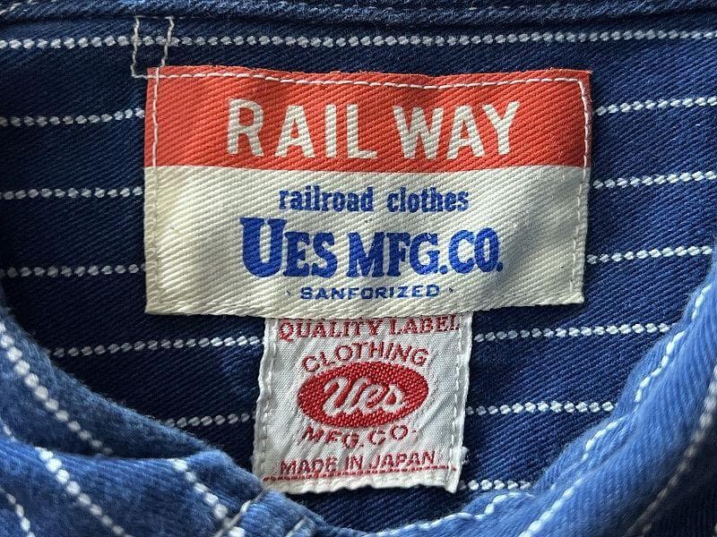 希少 XL UES ウエス RAIL WAY ウォバッシュ 長袖 ワーク シャツ