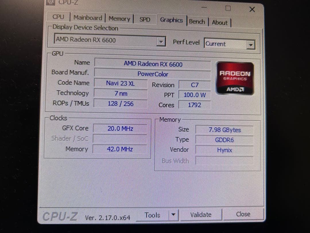 【中古】AMD Radeon RX 6600 グラフィックボード